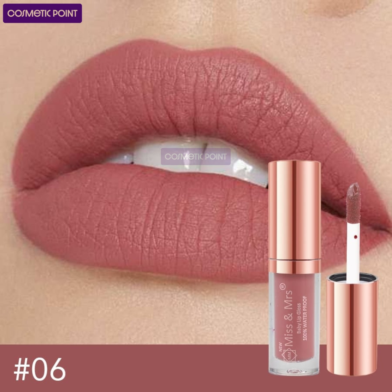 Picture of Miss & Mrs Waterproof Baby Lip Gloss (Shade - 06)