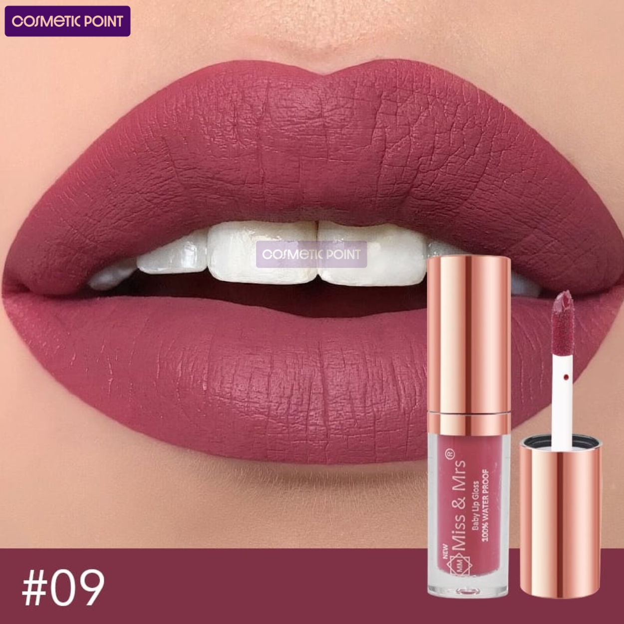 Picture of Miss & Mrs Waterproof Baby Lip Gloss (Shade - 09)