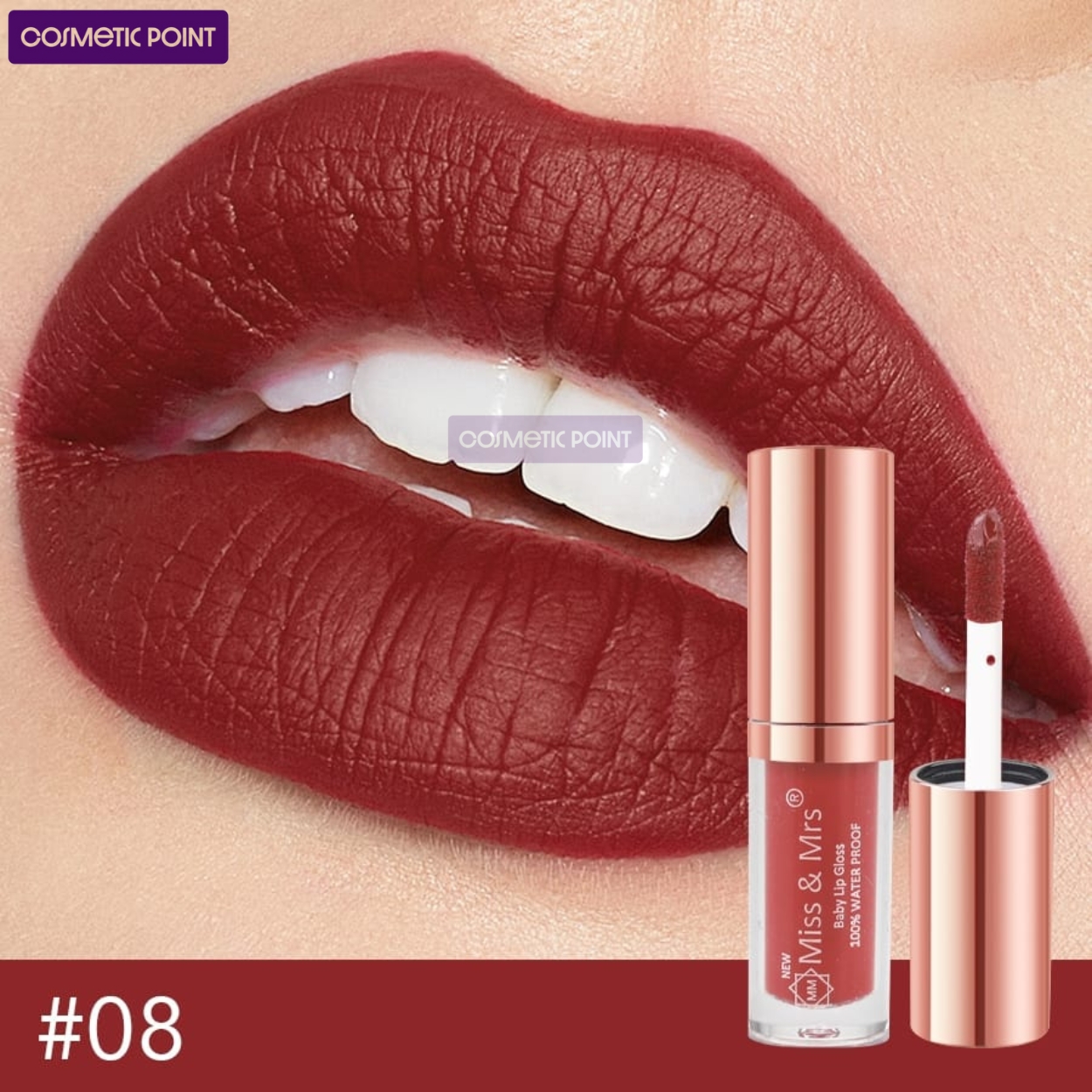 Picture of Miss & Mrs Waterproof Baby Lip Gloss (Shade - 08)