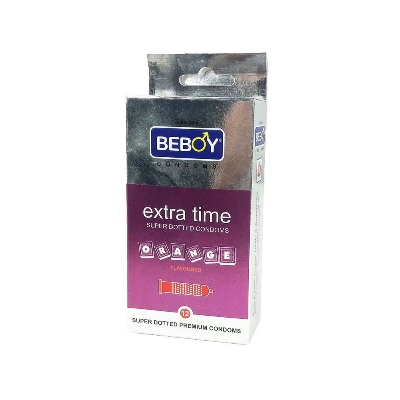 Picture of Beboy Extra Time Super Dotted Condom (Orange Flavour) - 12Pcs Pack(India)
