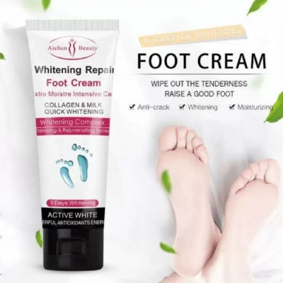 Buy Aichun Beauty Foot Whitening Cream Moisture Collagen & Milk Massage Cracked Heels 100g best Price in Bangladesh 