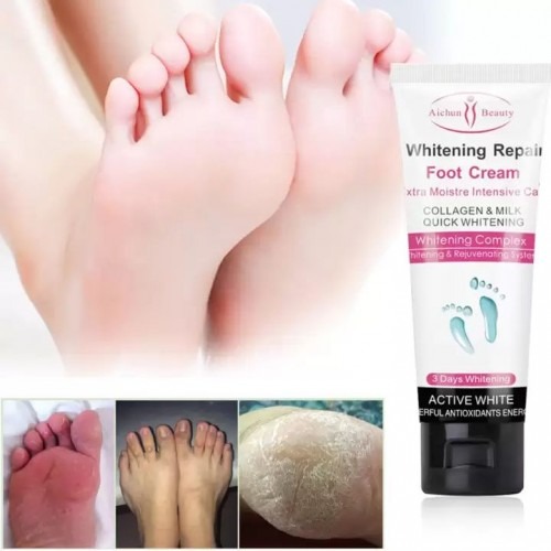 Buy Aichun Beauty Foot Whitening Cream Moisture Collagen & Milk Massage Cracked Heels 100g best Price in Bangladesh 