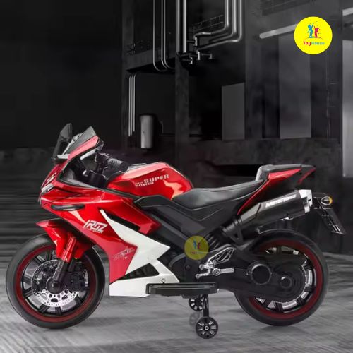 Picture of Kids Electric Ride-On Motorcycle QD1900SM – Rechargeable Battery Powered Motorbike with LED Lights & Music – Red – Imported from Hongkong