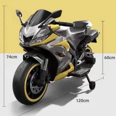 Picture of Kids R15 Electric Ride-On Bike – Big Size 12V Battery Motorcycle with Live Meter Display, LED Lights & Music – Suitable for Ages 2.5–15 Years