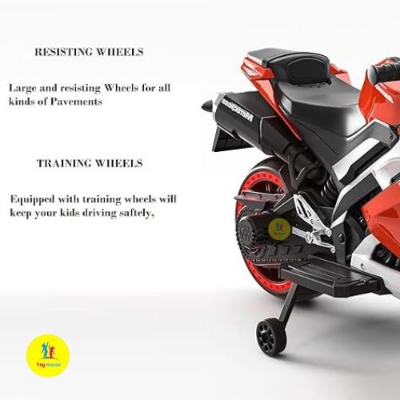 Picture of R15 Battery Operated Ride-On Bike for Kids – 12V Rechargeable Motorcycle with LED Lights, Bluetooth & Music – Electric Baby Toy Bike