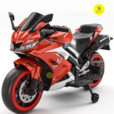 Picture of R15 Battery Operated Ride-On Bike for Kids – 12V Rechargeable Motorcycle with LED Lights, Bluetooth & Music – Electric Baby Toy Bike