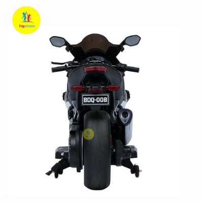 Picture of JN Creations 12V Kids Ride-On BMW S1000 RR Electric Bike 008 – Battery Operated Motorcycle with LED Wheels, Side Stand & Music – Red