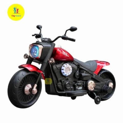 Picture of Harley Davidson ZTN SF6688 Rechargeable Electric Ride-On Bike for Kids – 12V Battery Powered Motorcycle with Music, LED Lights & Side Wheels