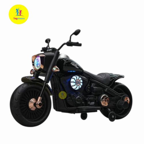 Picture of Harley Davidson ZTN SF6688 Rechargeable Electric Ride-On Bike for Kids – 12V Battery Powered Motorcycle with Music, LED Lights & Side Wheels
