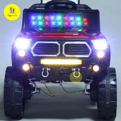 Picture of Fab N Funky Baby Glider 4x4 Electric Ride-On Jeep B508 – 12V Battery Operated Kids Car with Windshield Light, Bluetooth Music & Remote Control – Red