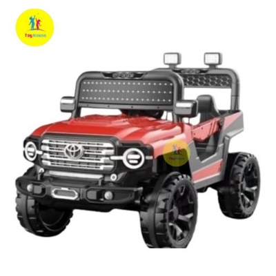 Picture of StarAndDaisy SBH809 Electric Ride-On Jeep for Kids – Rechargeable SUV Car with Bluetooth Music, LED Lights, Remote Control & Realistic Drive – Red