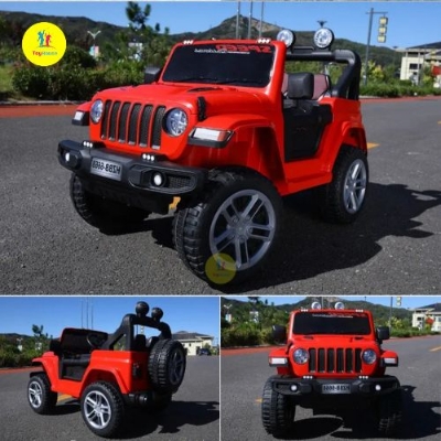 Picture of Big Electric Kids Car Jeep – 12V Battery, 4 Wheel Drive, Dual Seat, High Power Ride-on Vehicle – Red SUV Toy