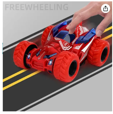 Picture of 360°Rotation Pull Back Toy Cars,Upright Walking Rotatable Head Inertia Vehicle Playsets Toy Cars for Kids