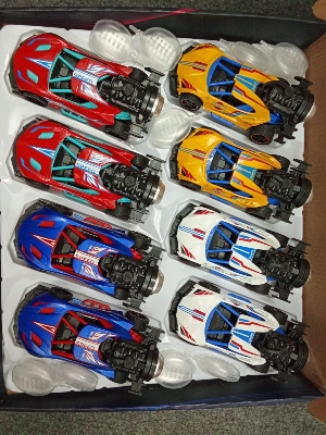 Picture of Die Cast Car Sets, Racing Car Toy Set 8pcs Lightweight Crash Resistant Pull Back Different Shape for Home for Girls