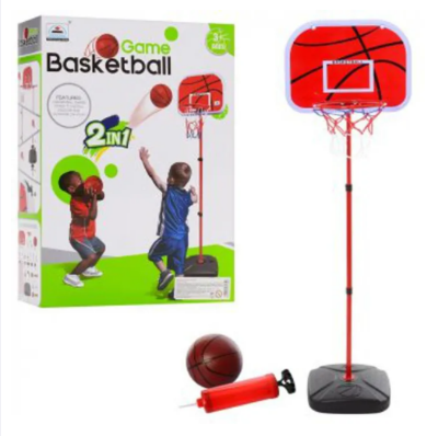 Picture of Basketball Play Set Toy for Kids 2 in 1 Adjustable Height 170 CM with Ball and Pumper
