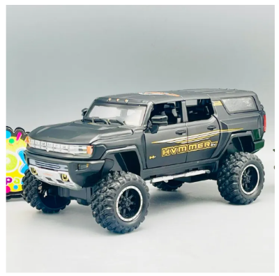 Picture of PLUSPOINT1:24 Hummer.Ev Off Road Big Diecast Metal Pull Back Car with 6 Openable Doors with Sound and Light Toy Decoration car Best Gift Toys for Kids,white