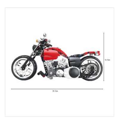 Picture of 573pcs building blocks motorcycle Sportster chopper Tech-Storm Toy set for kids