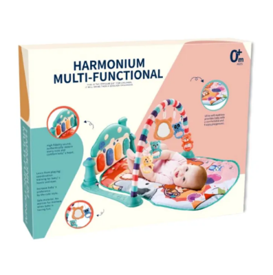 Picture of Shree Choice Toy Stop 3 in 1 Fitness Activity with Music and Lights Fun Piano, Harmonium Multi-Functional Kick and Play Mat Gym for Babies (Multicolour)