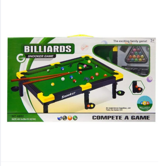 Picture of Children mini billiards toy snooker game toy pool table flocking for gift