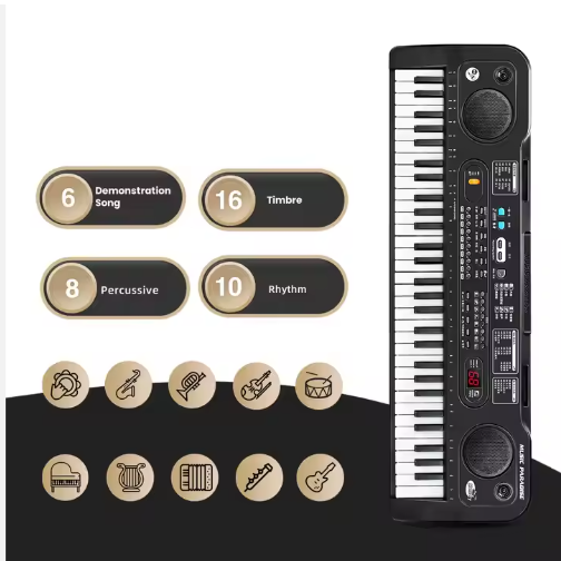 Picture of 54-Key USB Keyboard Musicial Instruments Electric Digital Piano for Kids