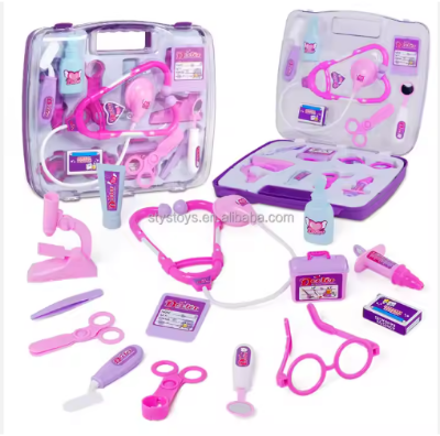 Picture of Doctor Toys Set, Simulation Medicine Box Doctor Nurse Medical Kit With carry Case Pretend Play Set