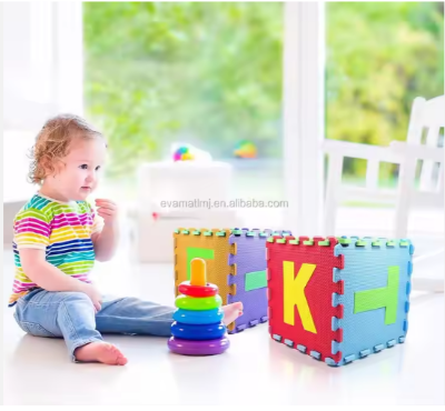 Picture of Hovtoil 36 Piece Kids Alphabet,Number Puzzle Crawling Floor Matte Interactive Toy