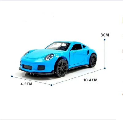 Picture of 1:43 alloy car model metal pull back simulation car toy boy gift sports car ornament can open the door
