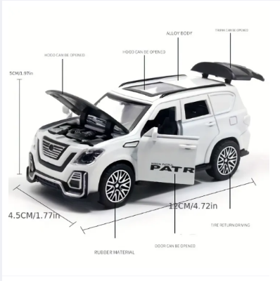 Picture of The road to happiness Store - 1:36 Nissan Patrol Alloy Car Model Diecasts & Toy Metal Off-road Vehicle simulation Model Toy For Gift