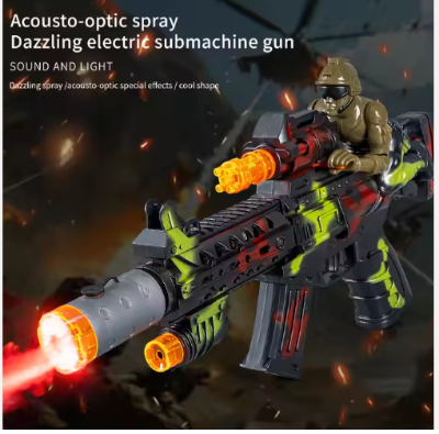Picture of New Simulation Model Gun Electric Vibration Spray Gun With Sound and Light Children's Shooting Game Toys for Kids Boy's Gift