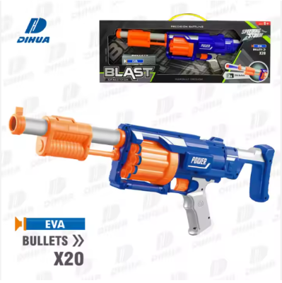 Picture of EVA Foam Soft Bullet Blaster Gun Toy Set for Kids Safe Shooting Game with Darts Army Weapon Battle Play Outdoor Toys