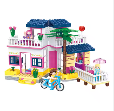 Picture of COGO COGO4550 Blocks, Toy, Seaside Vacation Home, Girls, Educational Toy, Building Blocks, Present, Birthday, 6 Years and Up, 360 Pieces