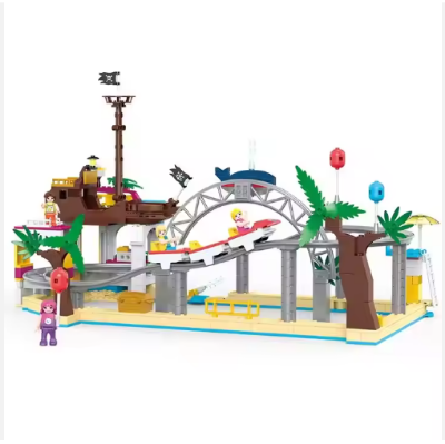 Picture of COGO 648PCS Kids DIY Build Blocks Roller Coaster Amusement Park Building Block Assembly Toys Set