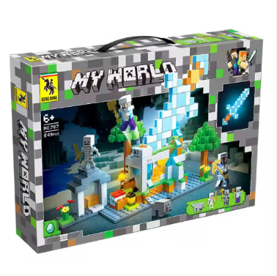 Picture of 549 Pcs Sword Output Building Blocks Toys Featuring Figures Game Video Block Bricks Toy Play Sets Educational Gift for Kids