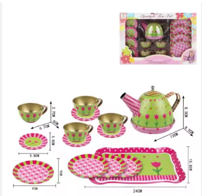 Picture of OEM HENGZHI New Children's Kitchen Play House Toy Iron Girl Teacup Toy