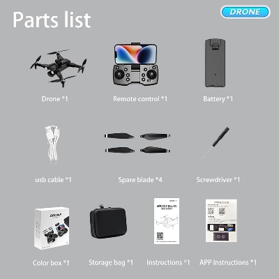 Picture of F167 drone 4K configuration/actual pixel 480P / 8K configuration/actual pixel 720P