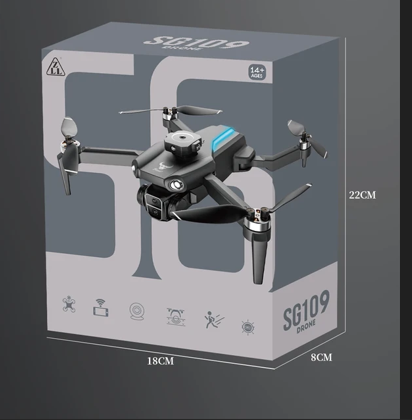 Picture of Sg109 Pro Drone Three-Axis Flow Positioning Brushless Motot Folding 4k Dual Camera Four-Sided Obstacle Avoidance Toys Drones, Black