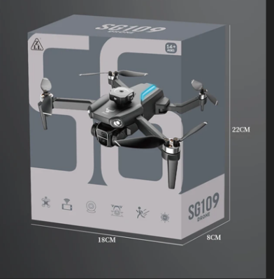 Picture of Sg109 Pro Drone Three-Axis Flow Positioning Brushless Motot Folding 4k Dual Camera Four-Sided Obstacle Avoidance Toys Drones, Black
