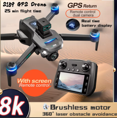 Picture of S159 Drone G.P.S 5G Screen Remote Control 4K Dual Camera 360° Obstacle Avoidance with Built-in 5 inch Remote Display
