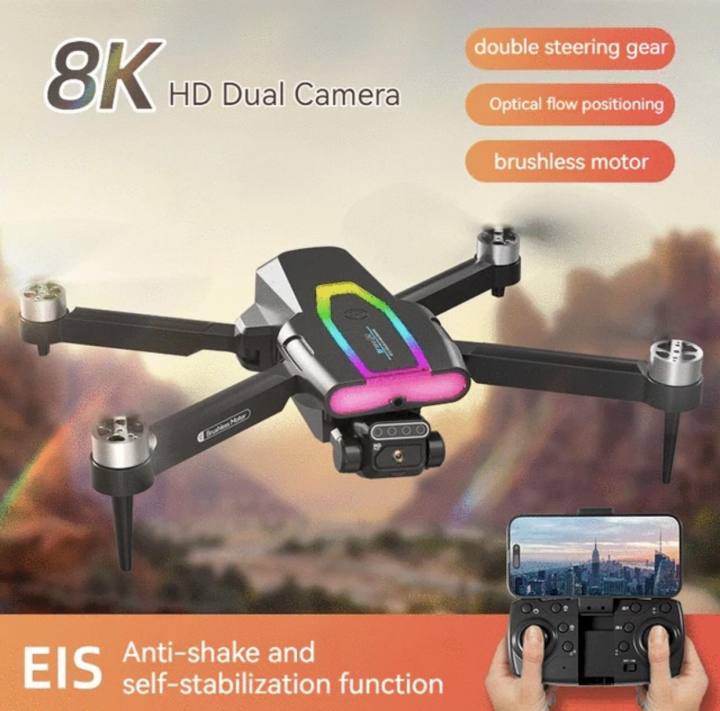 Picture of F199 Drone: 360° Intelligent Obstacle Avoidance HD Camera with EIS Gimbal, Brushless Power, Intelligent Obstacle Avoidance, WiFi FPV, Colorful LED Lights