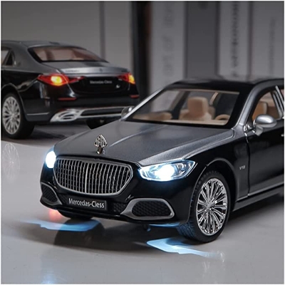 Picture of 1:24 Mercedes Maybach S680 Diecast Alloy Car Luxurious Simulation Toy Vehicles Metal Car 6 Doors Open Model Car Sound Light Toys For Gift