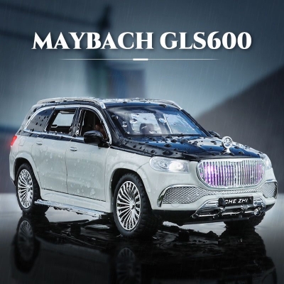 Picture of 1:24 Scale Benz GLS600 Alloy Car Model Diecast Car Sound Light Car Lovers Collection Kids Birthday Gift Metal Boys Toys ,1:24 light sound pullback alloy 6 doors opened simulation car