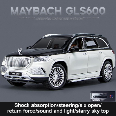Picture of 1:24 Scale Benz GLS600 Alloy Car Model Diecast Car Sound Light Car Lovers Collection Kids Birthday Gift Metal Boys Toys ,1:24 light sound pullback alloy 6 doors opened simulation car