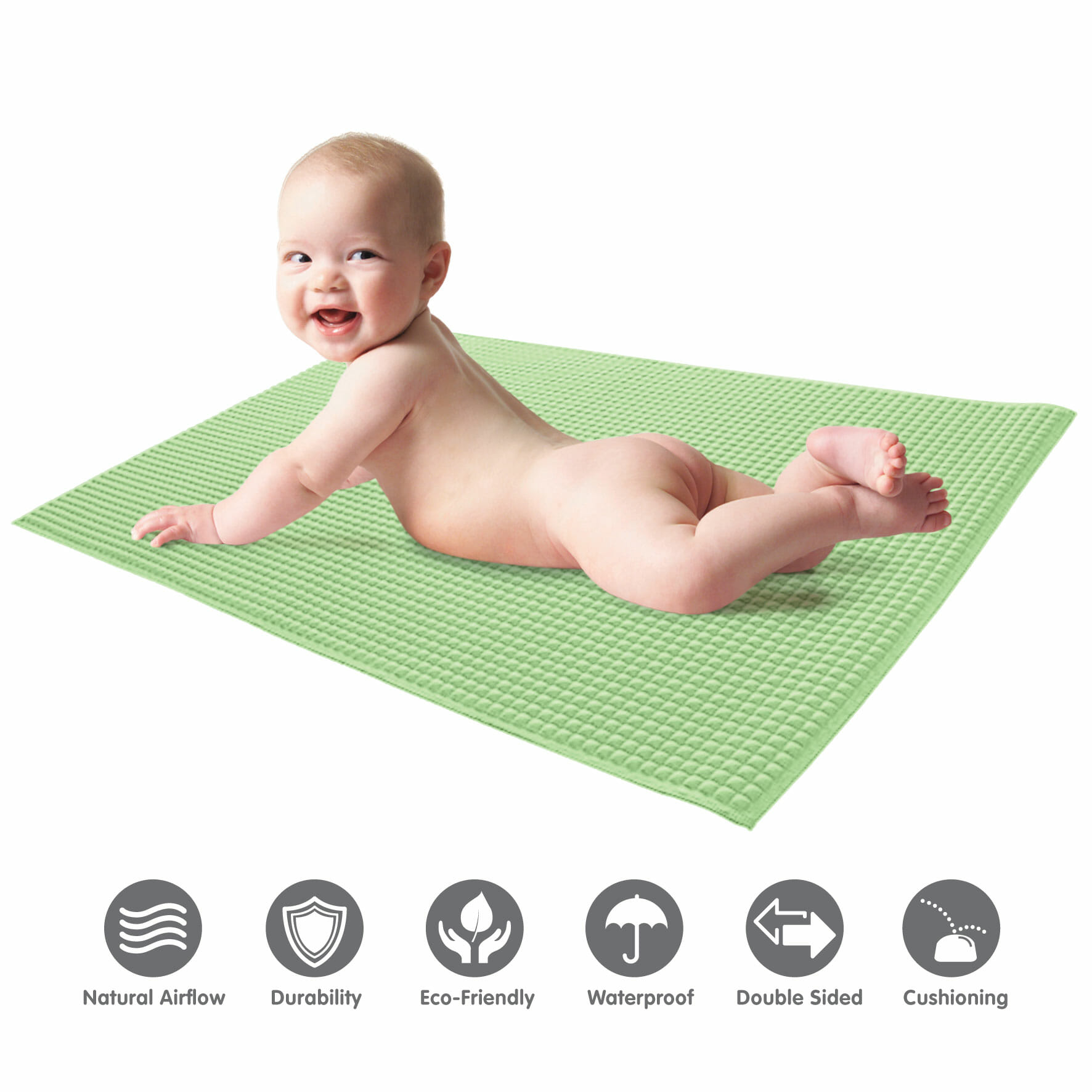 Picture of Air Filled Rubber Cot Sheet 90 x 60 cm Waterproof bed cover for baby