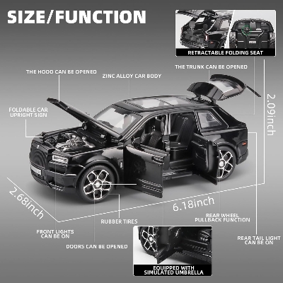 Picture of 1:32 Rolls-Royce Cullinan Alloy Car Model Electronic Pull Back Toy Cars Birthday Gift