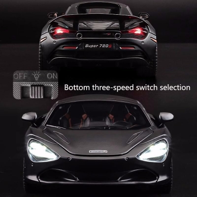 Picture of 1:24 McLaren 720S Alloy Racing Car Model Diecast Metal Sports Car Model Simulation Sound and Light Collection Childrens Toy Gift