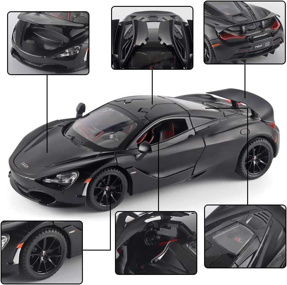 Picture of 1:24 McLaren 720S Alloy Racing Car Model Diecast Metal Sports Car Model Simulation Sound and Light Collection Childrens Toy Gift