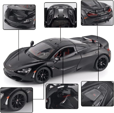 Picture of 1:24 McLaren 720S Alloy Racing Car Model Diecast Metal Sports Car Model Simulation Sound and Light Collection Childrens Toy Gift
