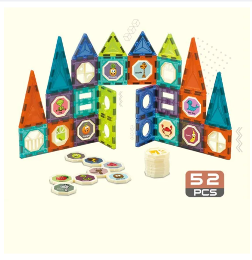 Picture of Magnetic Building Tiles - Stimulate Child Development- 43pcs