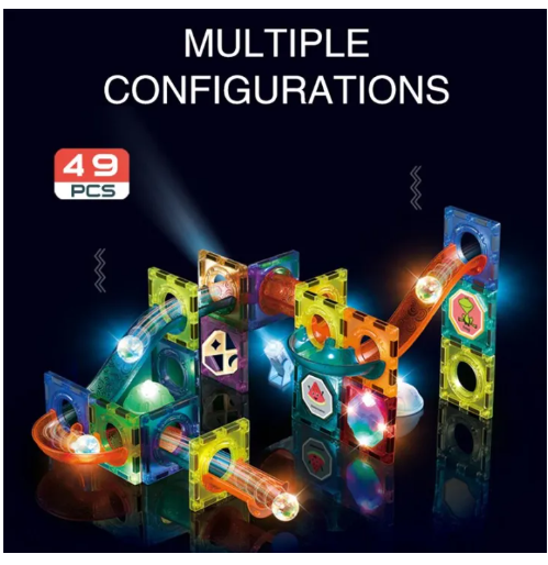 Picture of Magnetic Building Tiles - Stimulate Child Development- 43pcs