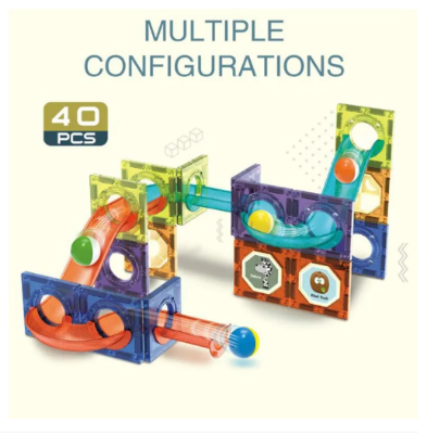 Picture of 168-Piece Magnetic Master Builders Set - Unlock Creativity with Big Size Magnetic Building Blocks and Tiles!